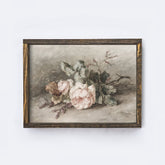 Vintage Print Framed | Flower Bundle A117